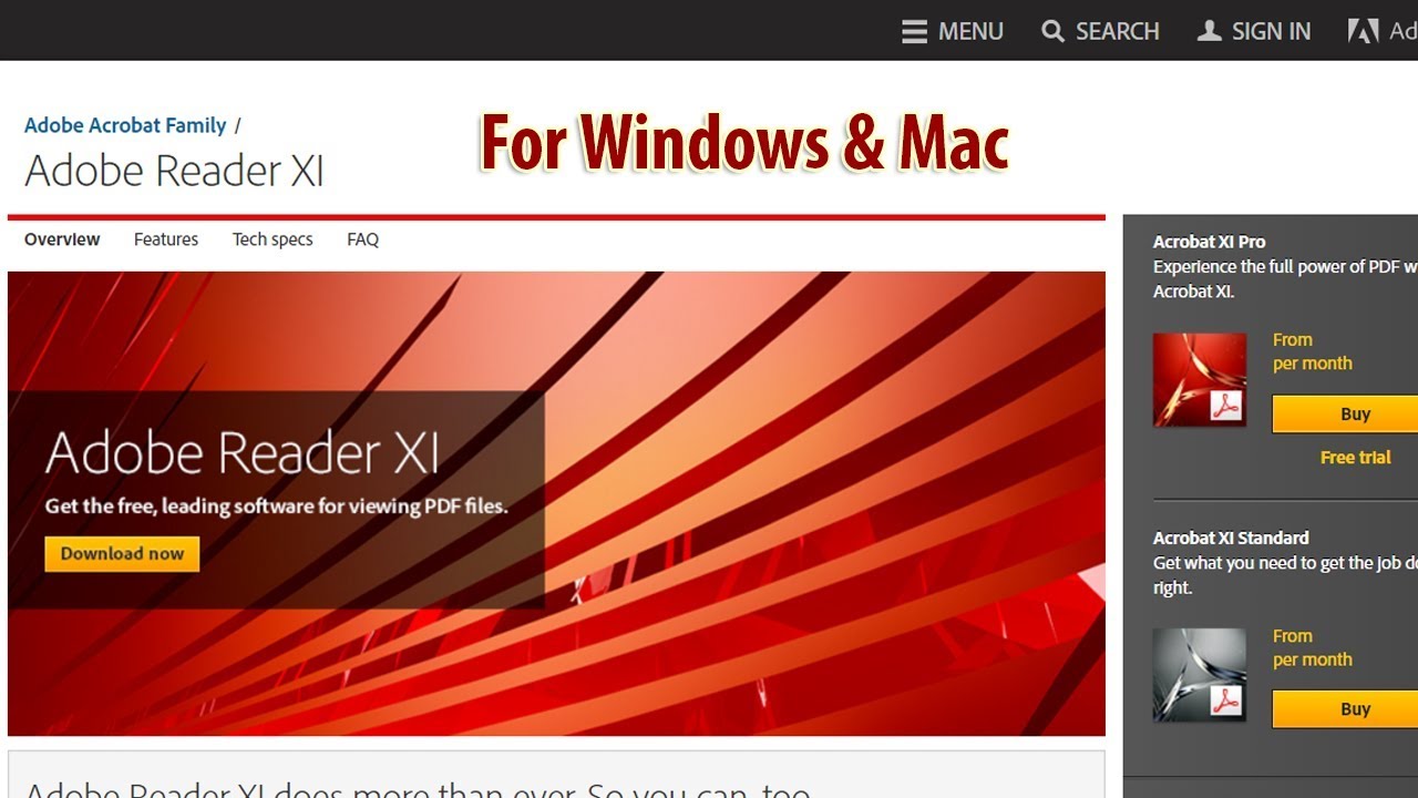 Adobe pdf reader for mac